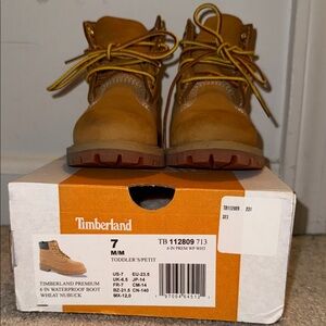Timberland Kids Tan Leather Boots